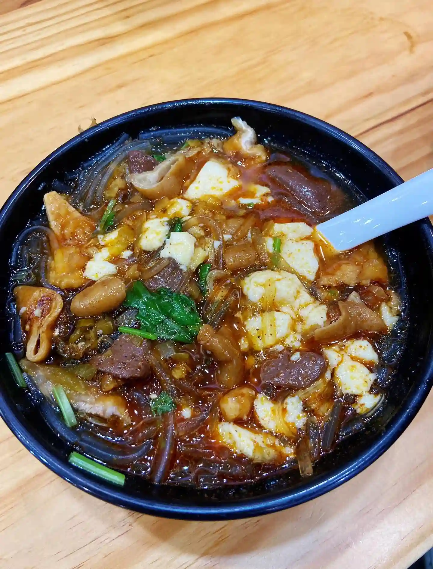 Tofu pudding and vermicelli